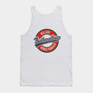 Malawi backpacker world traveler logo Tank Top